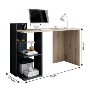 Birou modern cu etajera , diverse culori , 120 cm lungime ,Bortis Impex [1]