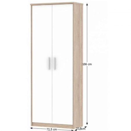Ansamblu de birou, stejar sonoma/alb, JOHAN 2 NEW [5]