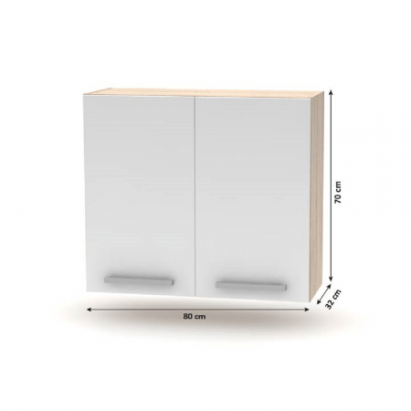 Ansamblu de bucătărie 2,4 m, stejar sonoma/alb, NOVA PLUS [1]