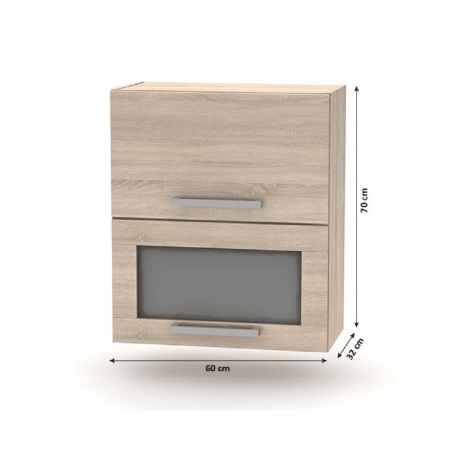 Ansamblu de bucătărie 2,4 m, stejar sonoma, NOVA PLUS [8]