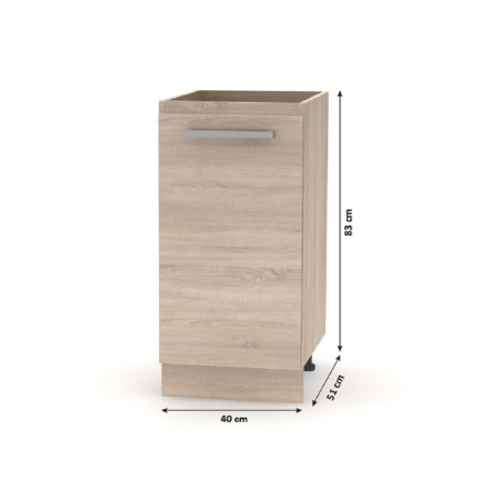 Ansamblu de bucătărie 2,4 m, stejar sonoma, NOVA PLUS [7]