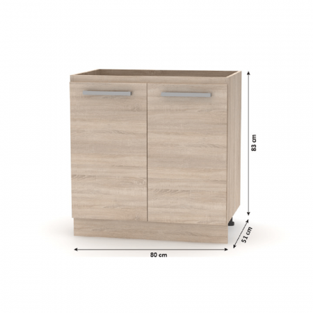 Ansamblu de bucătărie 2,4 m, stejar sonoma, NOVA PLUS [9]