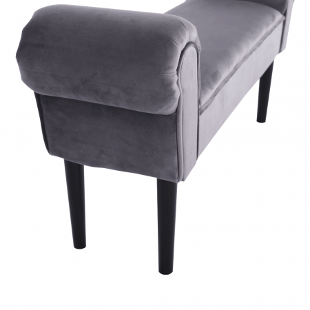 Bancă, catifea Velvet, gri/negru, BURDA [7]
