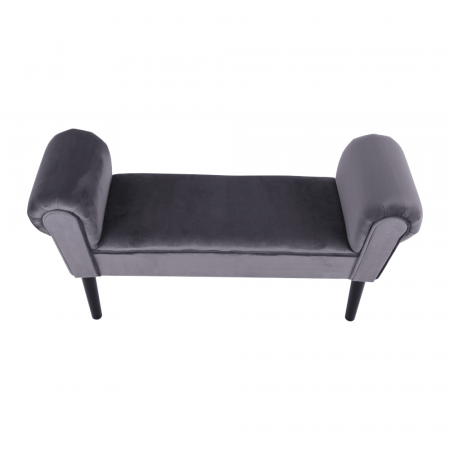 Bancă, catifea Velvet, gri/negru, BURDA [6]