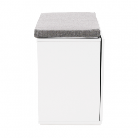 Pantofar bancuta, alb/gri, 60x45x30 cm, cu raft , usa rabatabila [14]