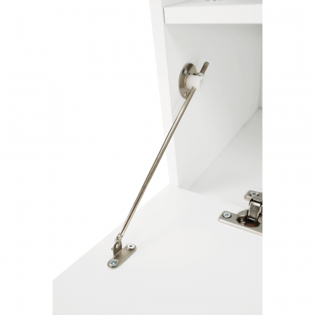 Pantofar bancuta, alb/gri, 60x45x30 cm, cu raft , usa rabatabila [4]