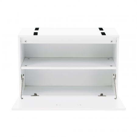 Pantofar bancuta, alb/gri, 60x45x30 cm, cu raft , usa rabatabila [18]