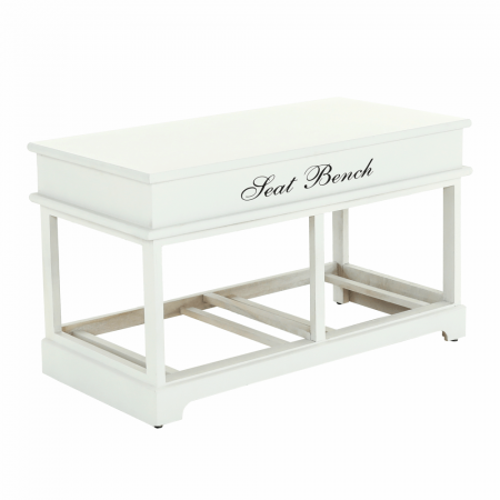 Bancă cu  pernă, 2 sertare, alb/gri, SEAT BENCH  2 NEW [7]