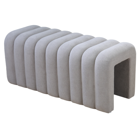 Bancă de design, ţesătură gri, SUNDO [1]