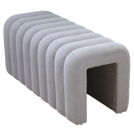 Bancă de design, ţesătură gri, SUNDO [2]