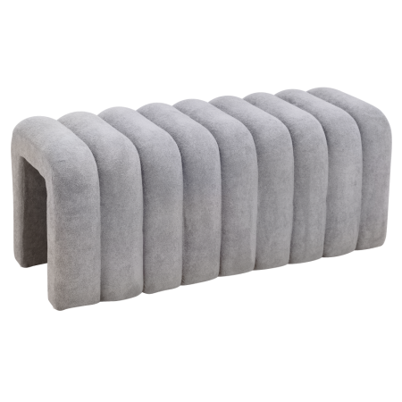 Bancă de design, ţesătură gri, SUNDO [3]