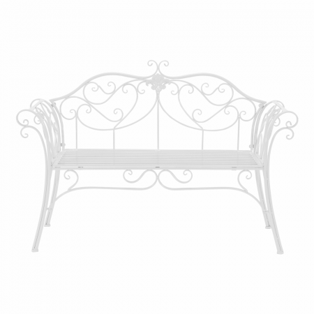 Bancă de grădină, albă, ETELIA [20]