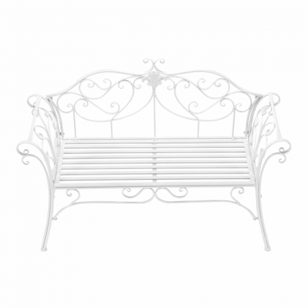 Bancă de grădină, albă, ETELIA [23]