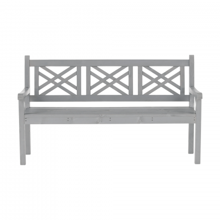 Bancă de grădină din lemn, gri, 150 cm, FABLA [12]