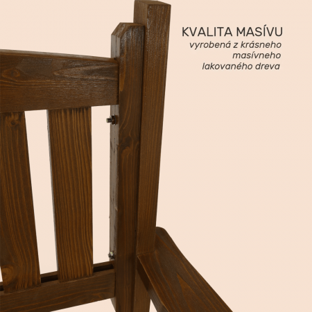 Bancă de grădină, maro, 150cm, AMULA [27]