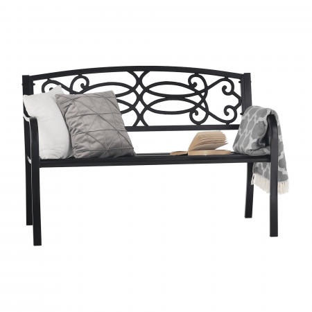 Bancă de grădină, neagră, VENDA [2]