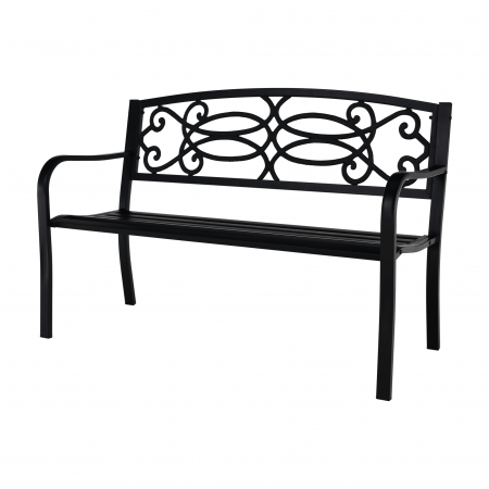 Bancă de grădină, neagră, VENDA [15]