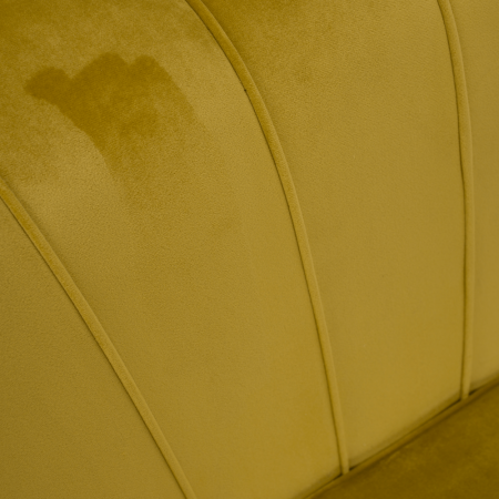 Bancă în stil Art-deco, catifea Velvet muştar/crom auriu, NOBLIN [4]