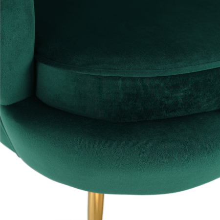 Bancă în stil Art-deco, catifea Velvet smarald/crom auriu, NOBLIN [21]