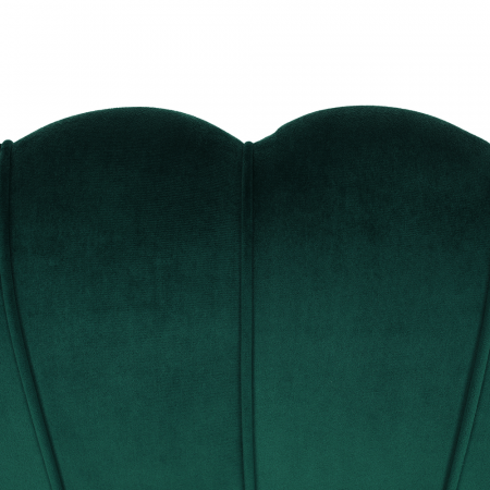 Bancă în stil Art-deco, catifea Velvet smarald/crom auriu, NOBLIN [17]