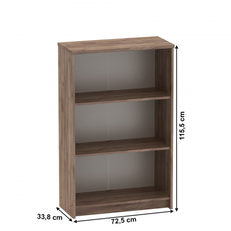 Biblioraft birou, kraft dunkel/alb, JOHAN 2 NEW 03 [1]