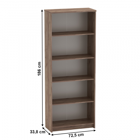 Biblioraft birou, kraft dunkel/alb, JOHAN 2 NEW 04 [1]