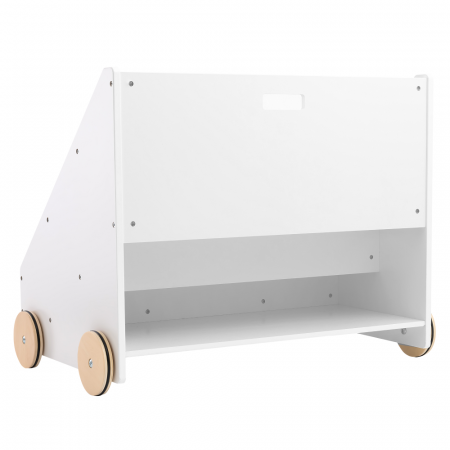 Bibliotecă pentru copii cu roţi, albă, BERUS [3]