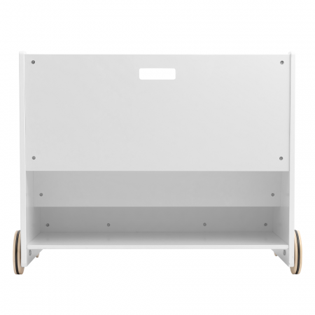 Bibliotecă pentru copii cu roţi, albă, BERUS [2]