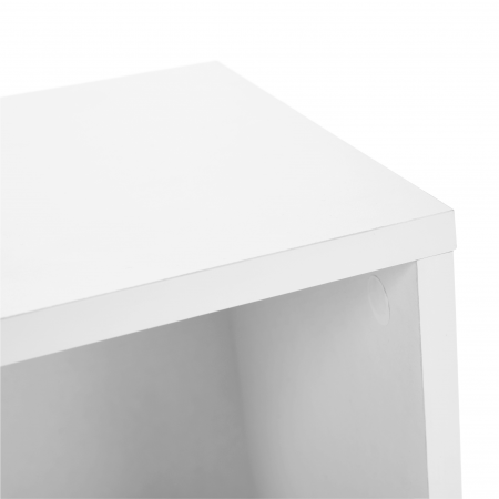 Bibliotecă pentru copii cu scaune, alb / gri, FERIA [4]