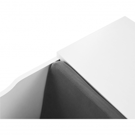 Bibliotecă pentru copii cu scaune, alb / gri, FERIA [3]