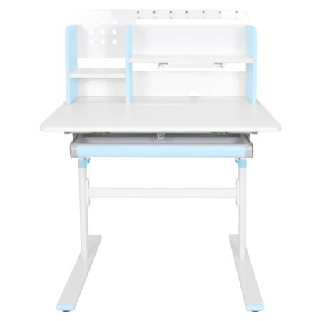 Birou crescător, albastru/alb, ADAN [10]