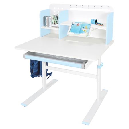 Birou crescător, albastru/alb, ADAN [25]