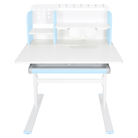 Birou crescător, albastru/alb, ADAN [14]