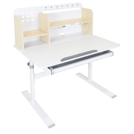 Birou crescător, natural/alb, ADAN [6]
