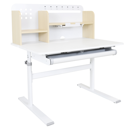 Birou crescător, natural/alb, ADAN [5]