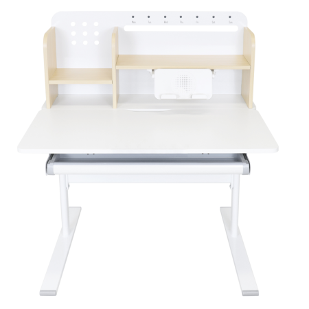 Birou crescător, natural/alb, ADAN [13]