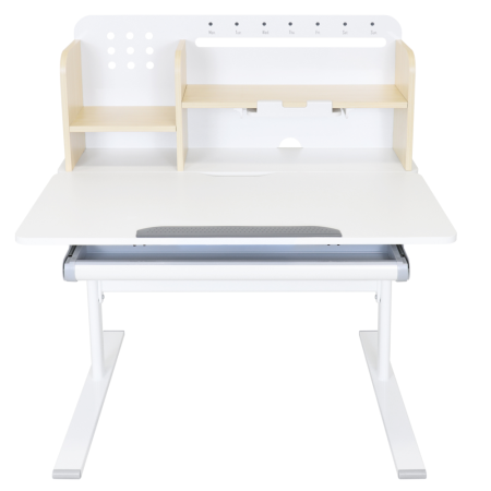 Birou crescător, natural/alb, ADAN [14]