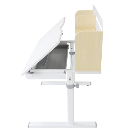 Birou crescător, natural/alb, ADAN [16]
