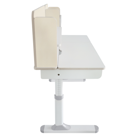 Birou crescător, natural/alb, LEDIN [20]