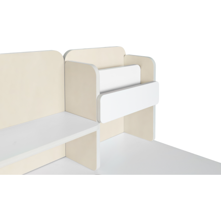 Birou crescător, natural/alb, LEDIN [25]