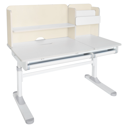 Toate Produsele - Birou crescător, natural/alb, LEDIN