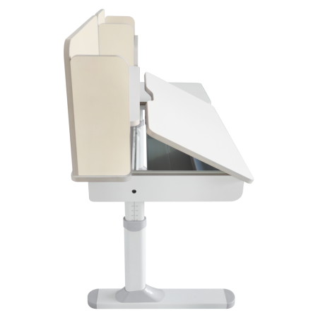 Birou crescător, natural/alb, LEDIN [17]