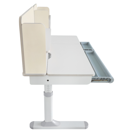 Birou crescător, natural/alb, LEDIN [19]