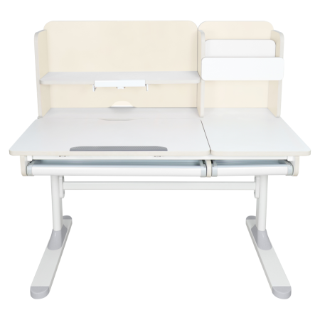 Birou crescător, natural/alb, LEDIN [15]