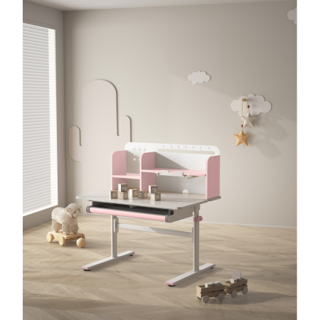 Birou crescător, roz/alb, ADAN [27]