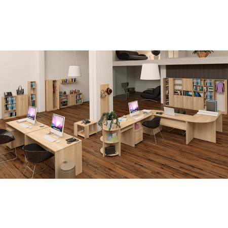 Birou cu extensie laterală 150, stejar sonoma, TEMPO ASISTENT NEW 022 [1]