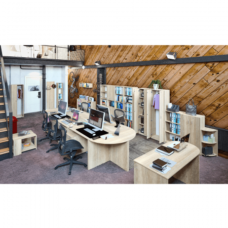 Birou cu extensie laterală 150, stejar sonoma, TEMPO ASISTENT NEW 022 [2]