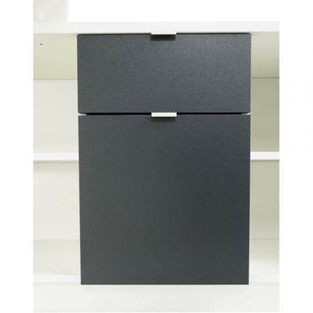 Birou de colt ,gri antracit/alb, universal stanga sau dreapta,167.5x138x75 cm,Bortis Impex [5]