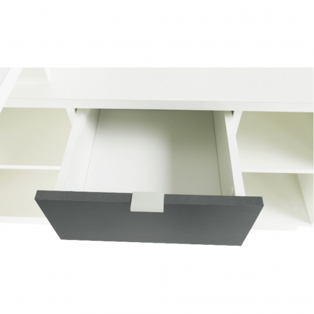 Birou de colt ,gri antracit/alb, universal stanga sau dreapta,167.5x138x75 cm,Bortis Impex [7]