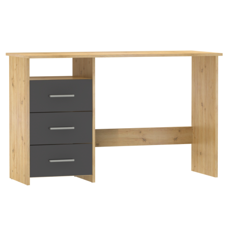 Birou PC, stejar artizanal/grafit, LARISTOTE NEW [14]